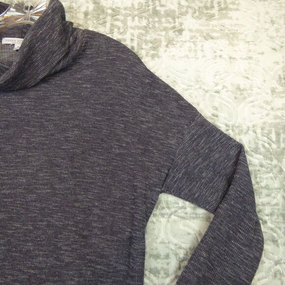Green Envelope Sweater Women's Medium Gray Cowl Neck High Low  USA Made - Picture 4 of 11
